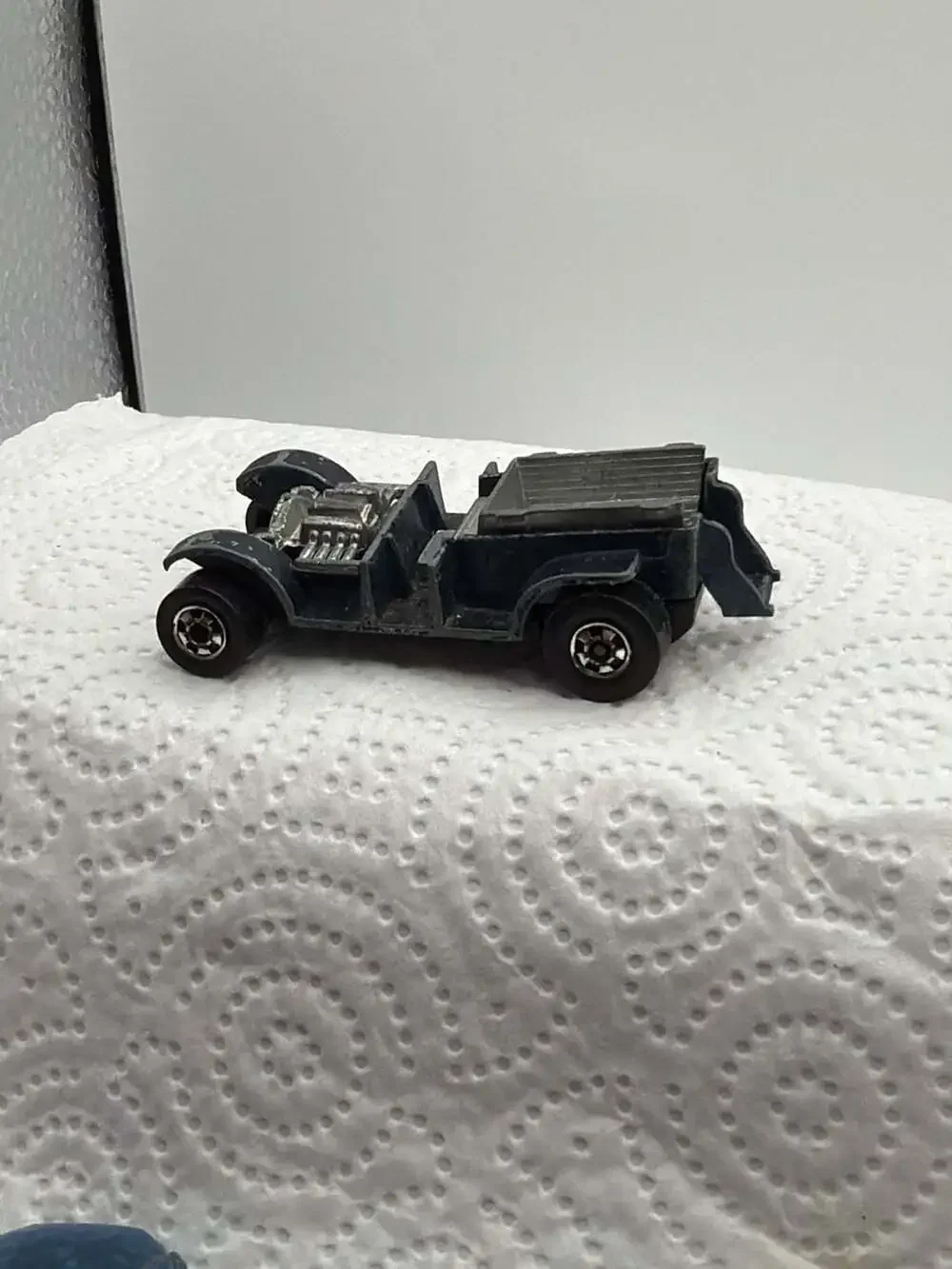 Vintage 1969 Hot Wheels Paddy Wagon Diecast Toy Car Blue Blackwall